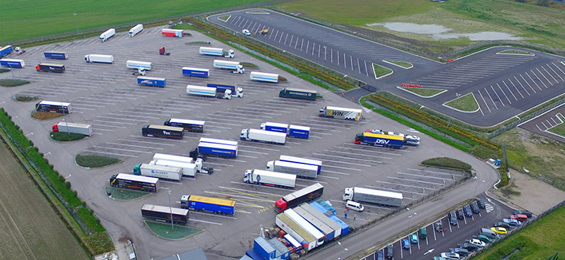 Polley parking sécurisé vue aérienne