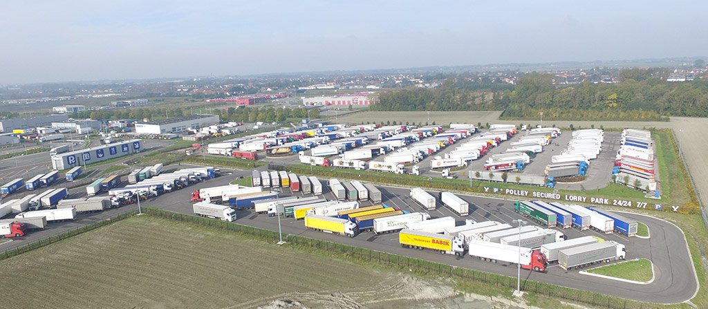 Photo du parking sécurisé poids lourds Polley Secured